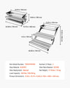Vevor RV Steps Manual Retractable 2-Step Folding Camper Stairs New