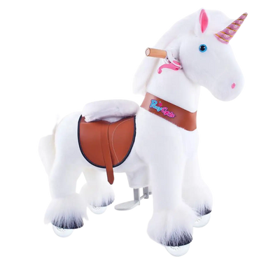 PonyCycle Ux404 Ride On White Unicorn Medium New