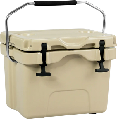 Costway 16 Qt 24-Can Portable Insulated Ice Cooler w/ 2 Cup Holders 49378015 New