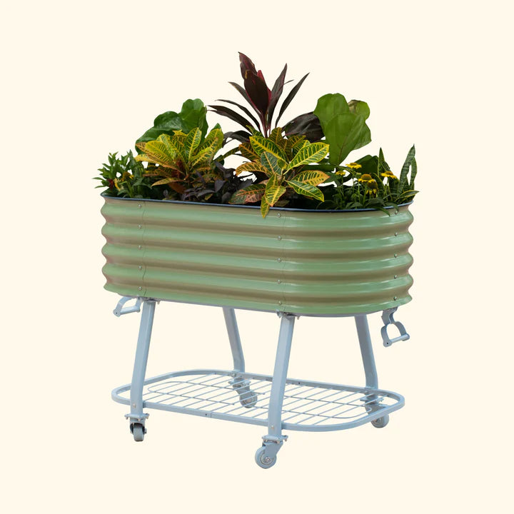 Vego Garden Elevated Rolling Self-Watering Garden Bed 2' x 4' New