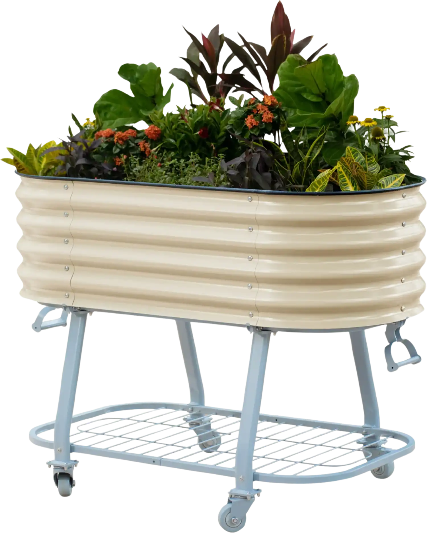 Vego Garden Elevated Rolling Self-Watering Garden Bed 2' x 4' New