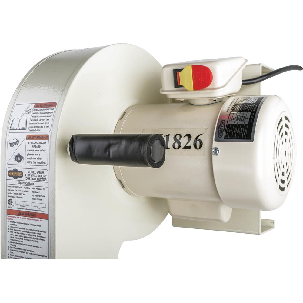 Shop Fox W1826 - 1 HP Wall Dust Collector
