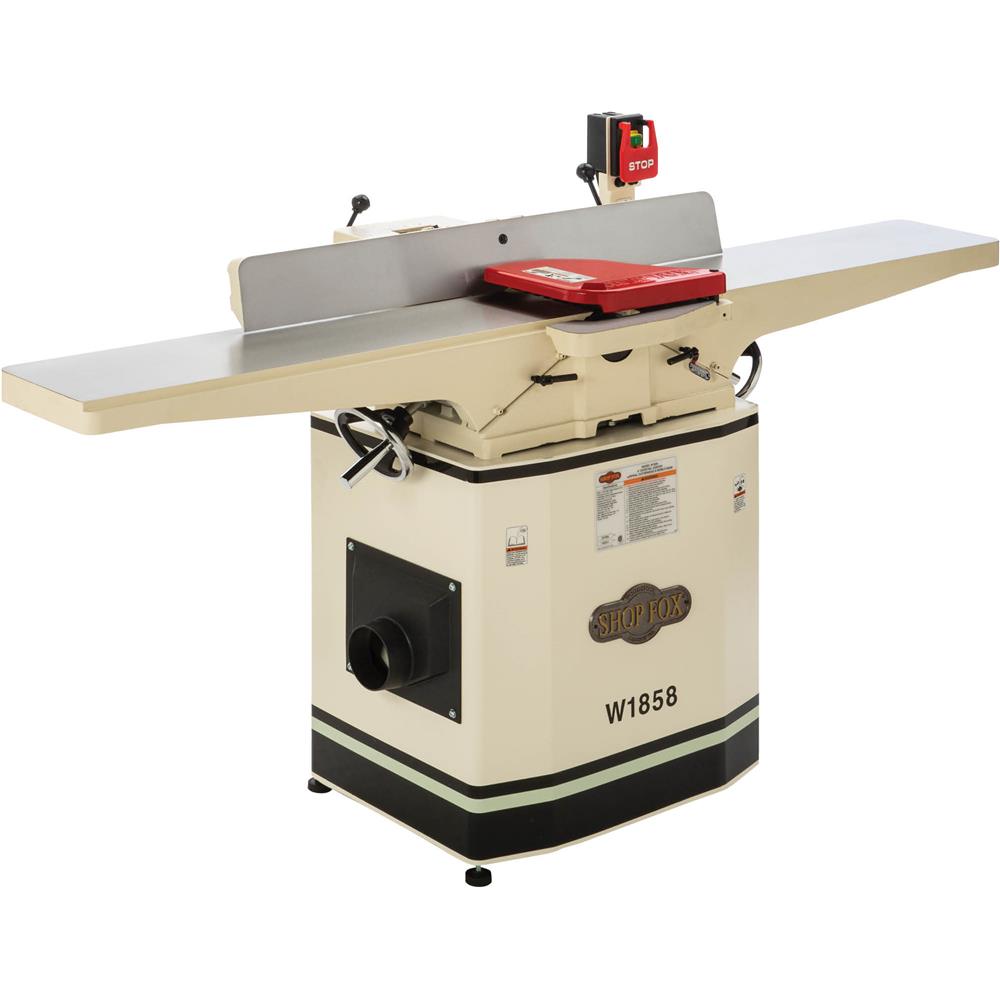 Shop Fox W1858 - 8" x 72" Dovetail Jointer w/ Helical Cutterhead & Mobile Base