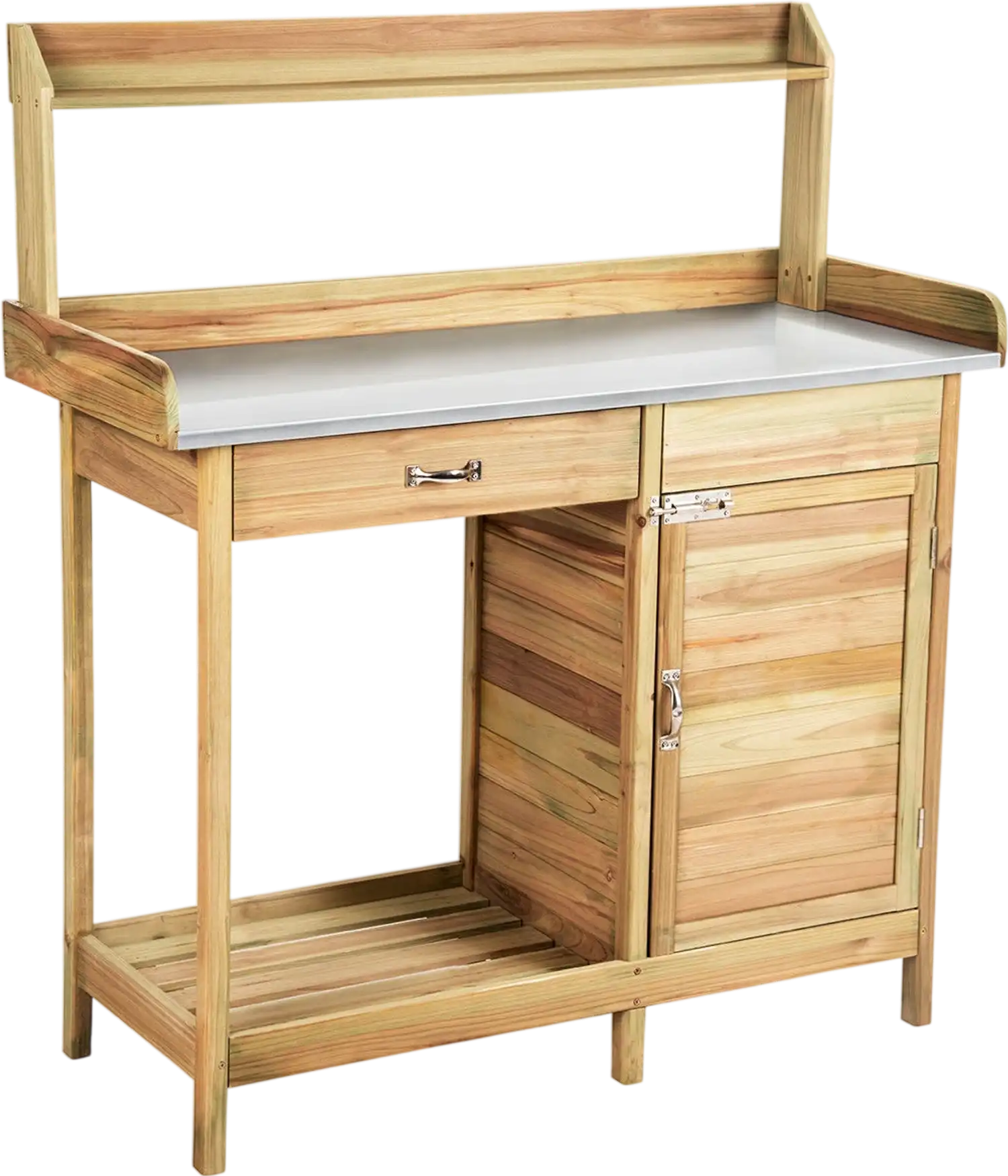 Costway Outdoor Garden Wooden Potting Bench Work Station 91572463 New