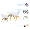 Kid's modern round table and chair set with solid wood legs, ergonomic design, and anti-slip pads for stability.