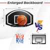 Wall-mounted basketball set with enlarged shatterproof backboard, solid metal rim, and tear-proof net for indoor and.