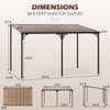 10x13 ft wall-mounted patio gazebo with sloped polycarbonate roof and heavy-duty metal frame for outdoor weather.