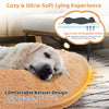 Cozy brown washable fluffy human dog bed with bolsters, egg-crate foam, and included soft blanket for ultimate comfort.