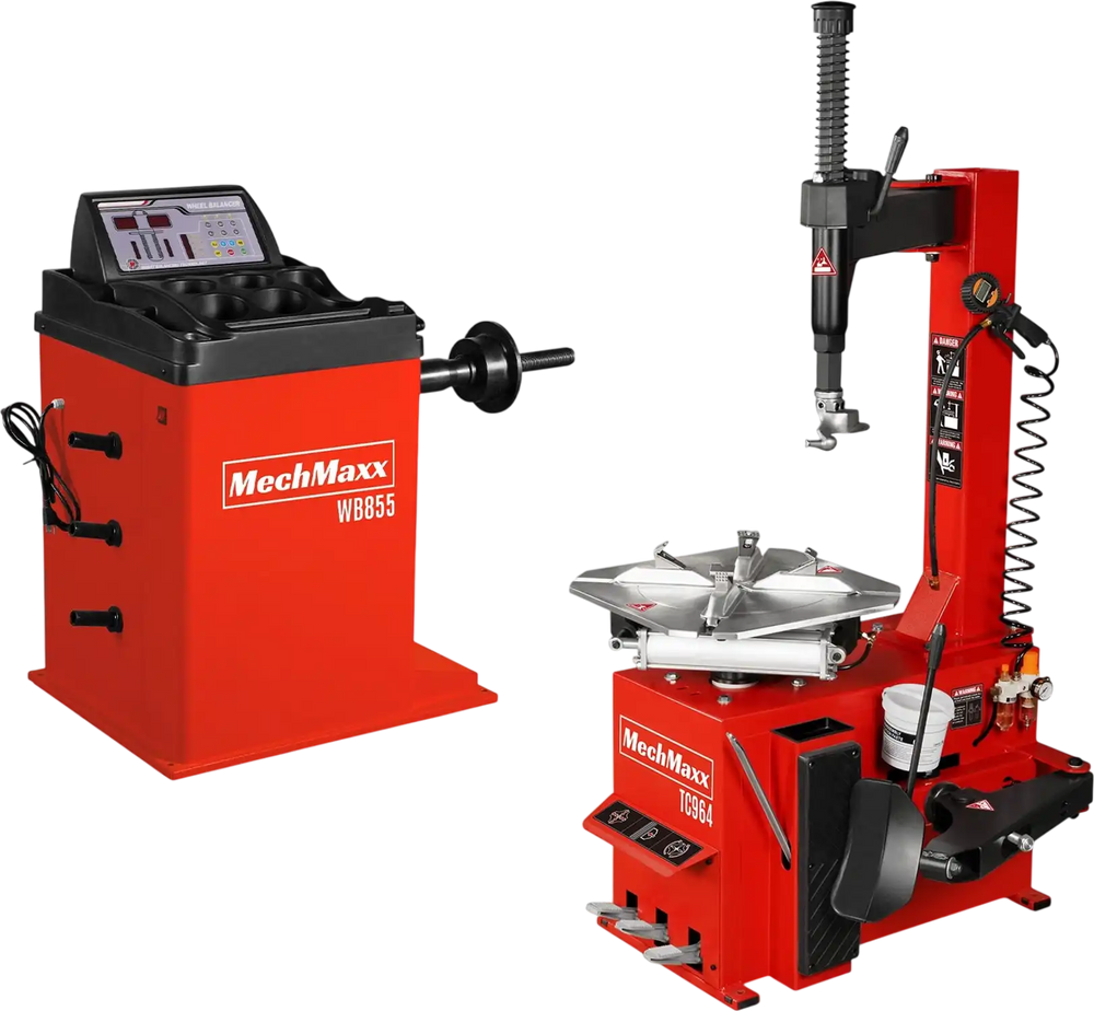 1.5 HP Swing Arm Tire Changer Wheel Balancer Bundle,  TC964,  WB855