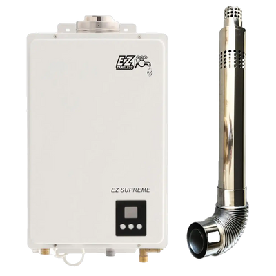 EZ Tankless EZSUPNG Indoor Supreme on Demand 8.2 GPM 165000 BTU Natural Gas Tankless Water Heater with Direct Vent Flue Pipe Kit New