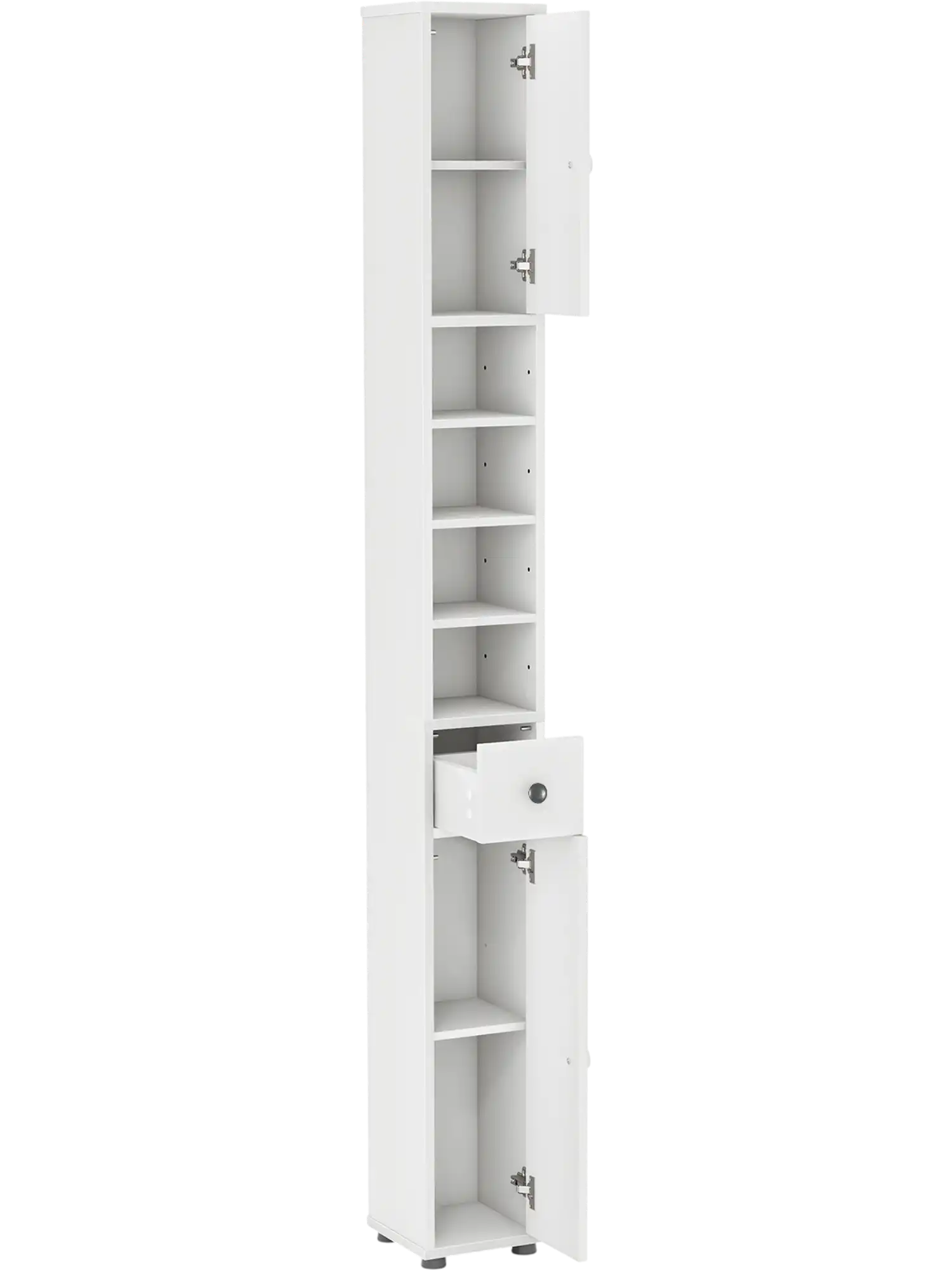 Costway Freestanding Slim Bathroom Storage Cabinet w/ Drawer Adjustable Shelves 23465971 New