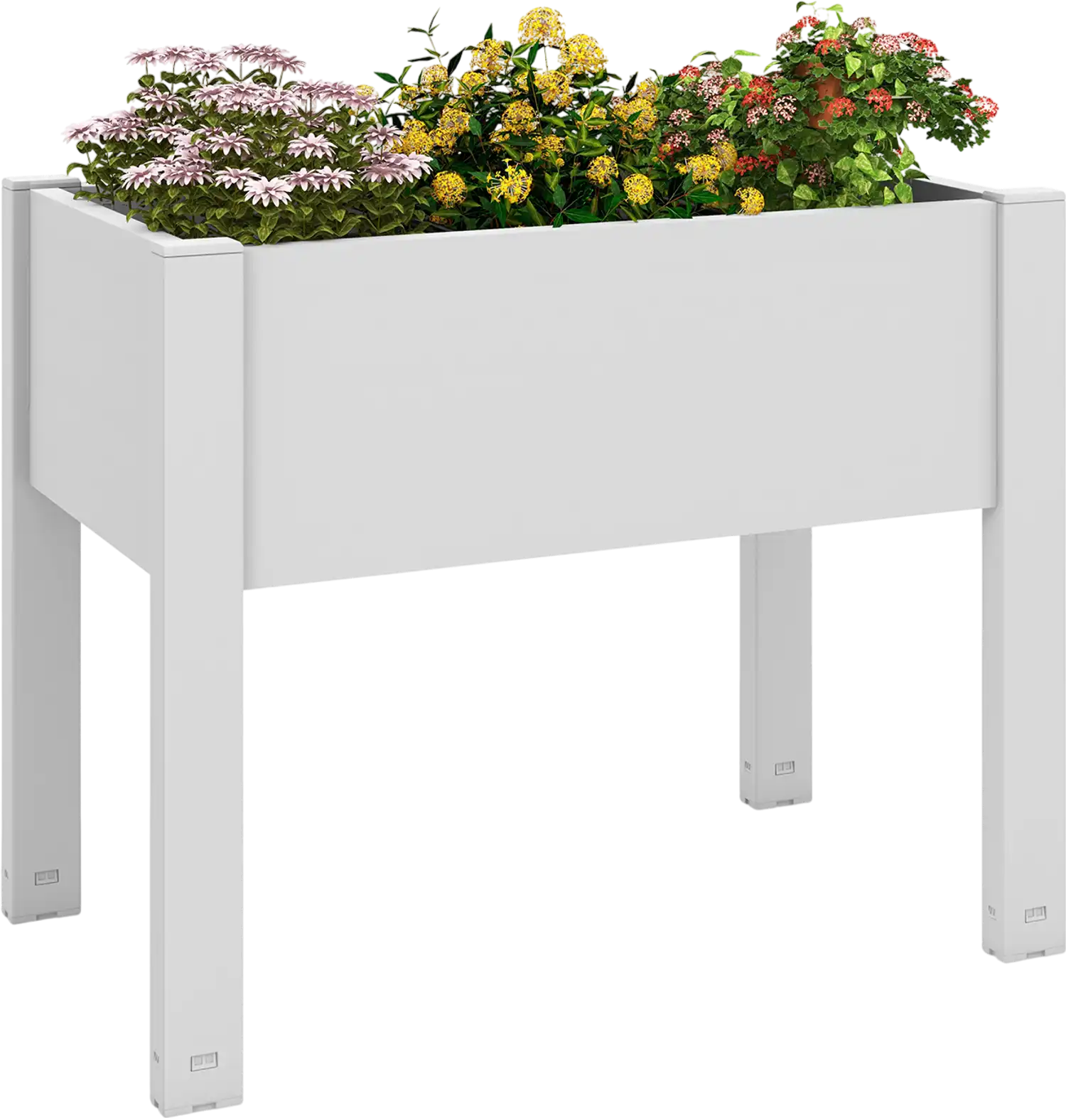 Costway 53L Self-Watering Raised Garden Bed Planter Box with Stand Water Level Monitor 89167234 New