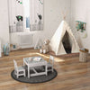 Kids Table Chairs Set With Storage Boxes Blackboard Whiteboard Drawing-White - Gallery View 1 of 12