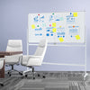 Rolling Double-Sided Magnetic Whiteboard on Wheels with Stand and Aluminum Alloy Frame-White - Gallery View 1 of 10