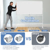 Rolling double-sided magnetic whiteboard on wheels with aluminum alloy frame, ideal for office and classroom use.