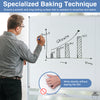 Double-sided magnetic whiteboard on wheels with aluminum frame, featuring a smooth, stain-resistant surface for easy.