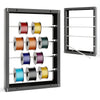 Wire spool rack with 4 removable rods, gray metal construction for organizing wires and saving floor space.