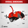 25hp 750cc Twin Cylinder ZONSEN Petrol Engine 7" Hydraulic Feeding Wood Chipper,  DCH7