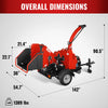 HONDA GX690 22HP 688cc Twin Cylinder Gasoline Engine Powered 7" Hydraulic Feeding Wood Chipper,  DCH7