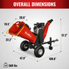6 inch E-start B&S VANGUARD 408cc 14hp Gasoline Engine Powered Drum Wood Chipper ,  P4206