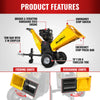 6 inch E-start B&S VANGUARD 408cc 14hp Gasoline Engine Powered Drum Wood Chipper,   P4206