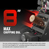 8 inch HONDA E-Start 688cc 22hp Gas Powered 4 - Wheel Drum Wood Chipper with Taillight ,  B200