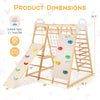 8-in-1 wooden jungle gym playset with slide, monkey bars, and climbing features for kids aged 3+ for active play.