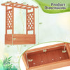 Wooden raised garden bed with trellis and hanging roof, made of fir wood, ideal for outdoor plant cultivation.
