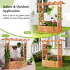 Wooden raised garden bed with trellis and hanging roof, made of durable fir wood, perfect for outdoor patios and.
