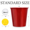 Red bucket from the Yard Pong Giant Pong Game Set, made of durable PP, ideal for outdoor parties and activities.