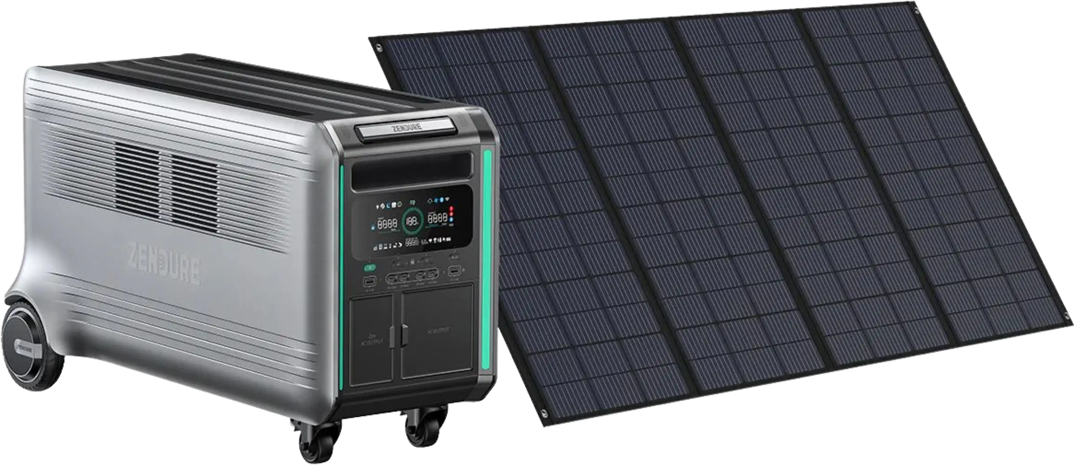 Zendure V4600 SuperBase Power Station 120/240 Dual Voltage 4608Wh With B4600 Satellite Battery and 400W Solar Panel New