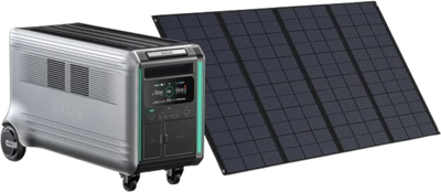 Zendure V4600 SuperBase Power Station 120/240 Dual Voltage 4608Wh With 400W Solar Panel New