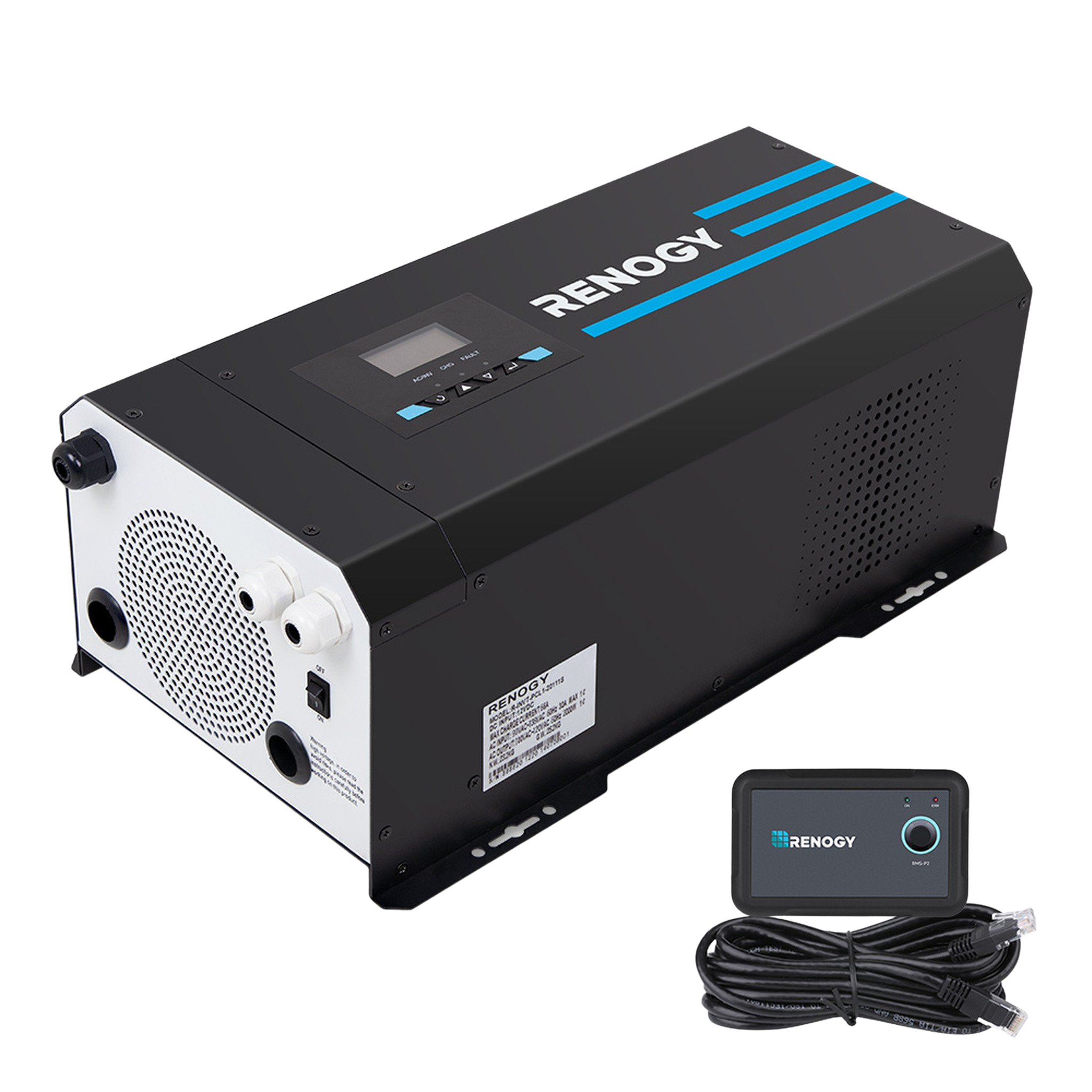 Renogy R-INVT-PCL1-20111S-US 2000W 12V Pure Sine Wave Inverter Charger w/ LCD Display New