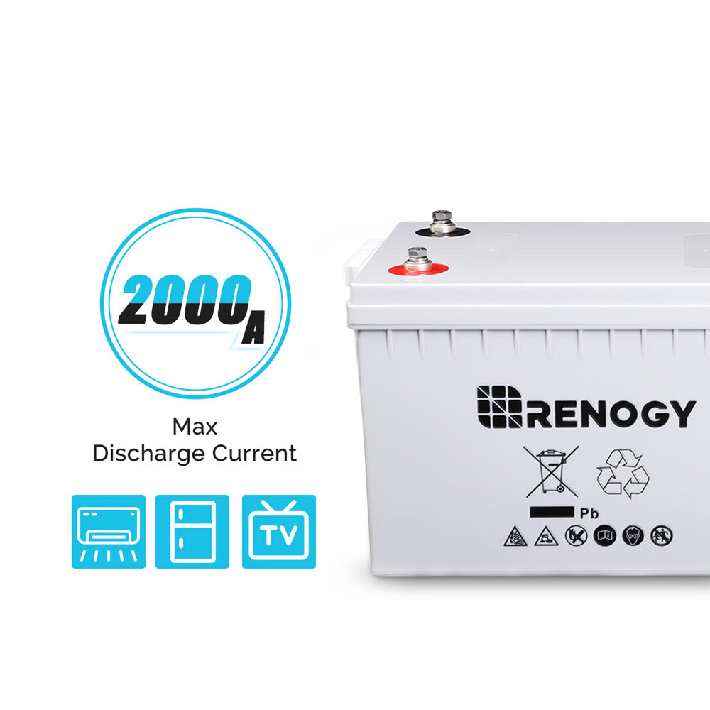 Renogy RNG-BATT-AGM12-200-US Deep Cycle AGM Battery 12 Volt 200Ah New