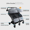 Mompush Lithe Double Travel Lightweight Twin Stroller Infant and Toddler New