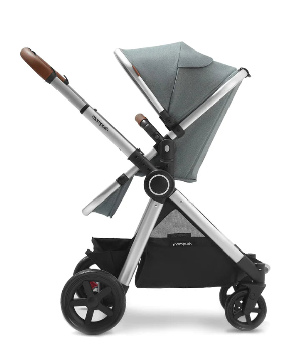 Mompush Ultimate 2 Bassinet Compact Self Standing Fold Reversible UPF50+ Canopy Stroller New