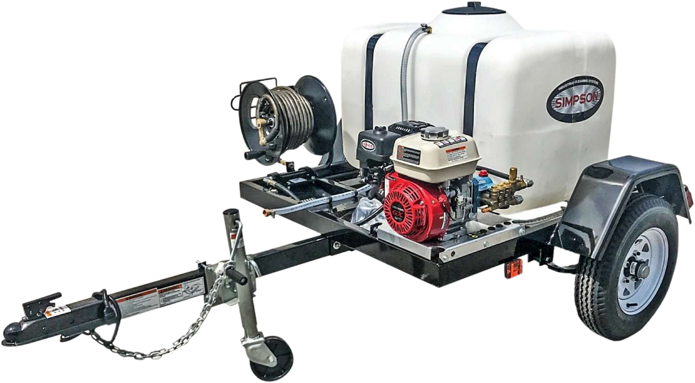 Simpson 95002 4200 PSI 4 GPM Honda GX390 CAT Pressure Washer Trailer New