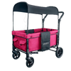 WonderFold Baby W1 Multi-Function Folding Double Stroller Wagon with Removable Canopy Fuschia Pink New