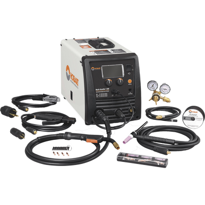 Hobart 500578 Multi-Handler 200 Multiprocess 120/240V Welder with Multi-Voltage Plug and MIG Gun Manufacturer RFB