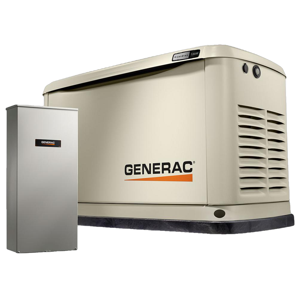 Generac 7174 13kW Guardian LP/NG Wi-Fi Standby Generator w/ 16C 100 amp Automatic Transfer Switch New