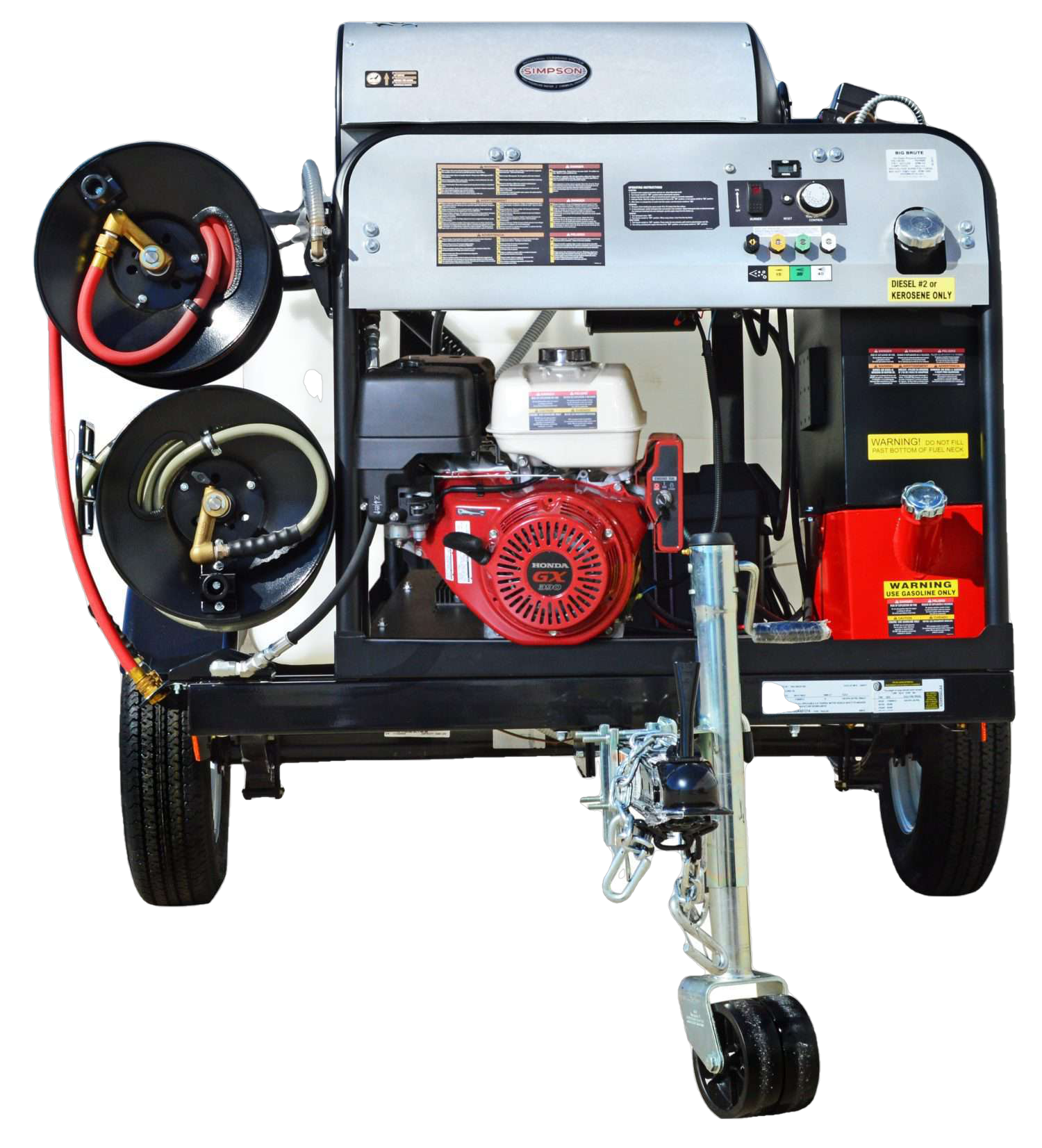 Simpson 95005 4000 PSI 4 GPM Honda GX390 Electric Start Hot Pressure Washer Trailer New