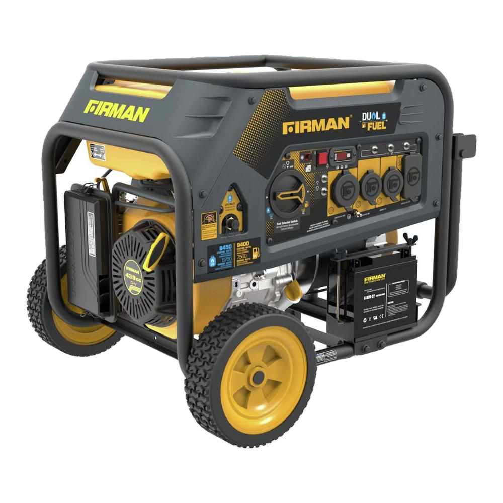 Firman H07552 7500W/9400W Dual Fuel Electric Start 50A Generator Manufacturer RFB