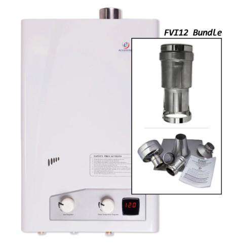 Eccotemp FVI12-NG 4.0 GPM Indoor Natural Gas Tankless Water Heater Vertical Vent Bundle Manufacturer RFB