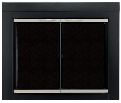 Pleasant Hearth Alsip Medium 32.5 by 37 in. Opening Glass Fireplace Doors New