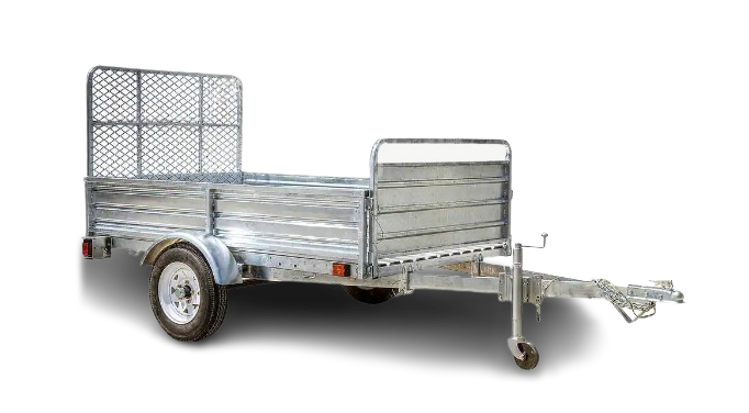 DK2 MMT5X7G-DUG 1639 lb. Capacity 4.5 ft. x 7.5 ft. Drive-Up Gate Single Axle Trailer Kit Galvanized New