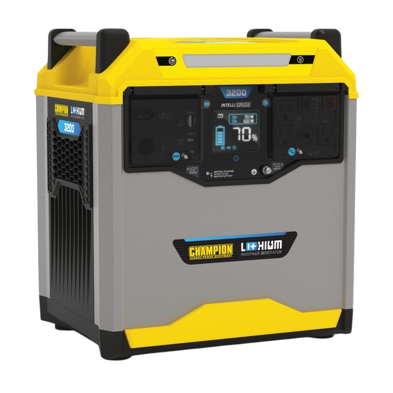 Champion 100593 1600/3200 Watt Portable Lithium-Ion Battery Solar Generator New