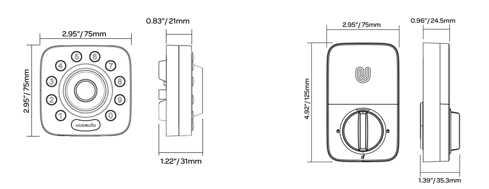 U-Tec PRO Z WAVE 6-in-1 Keyless Entry Smart Lock New