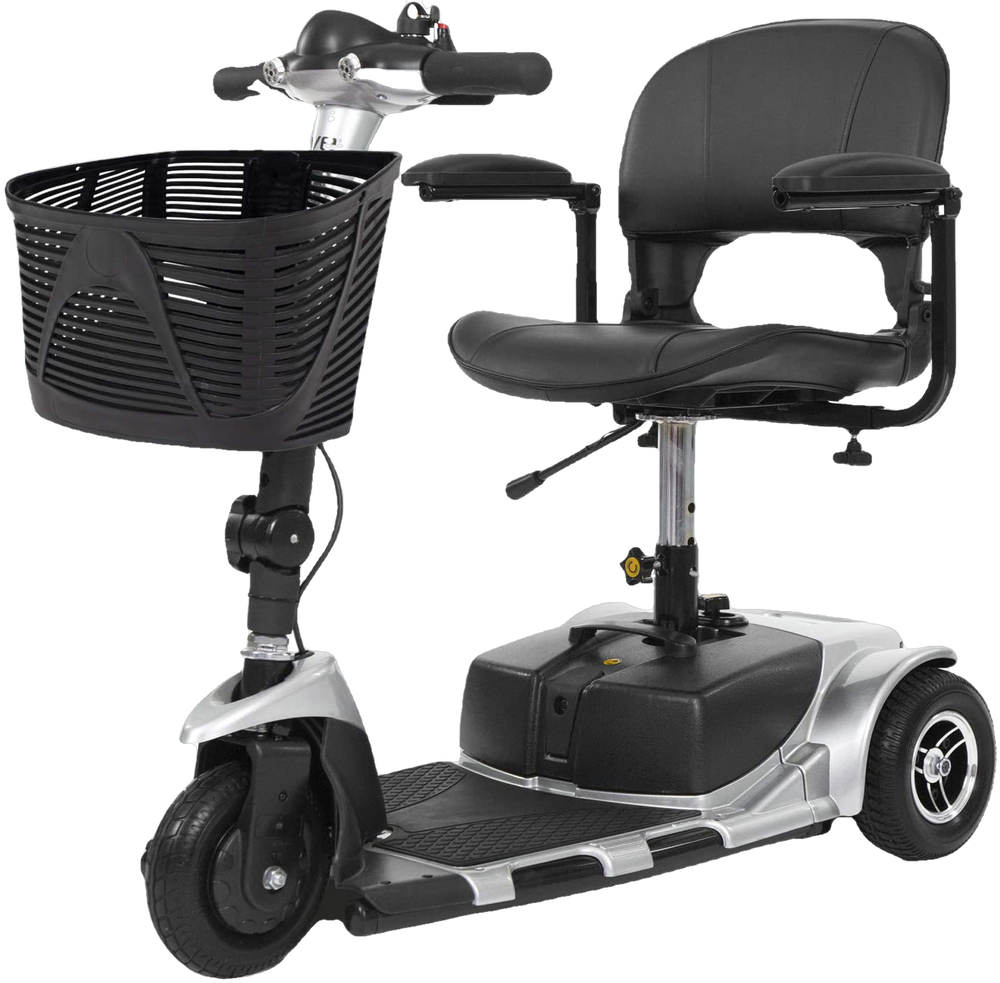 Vive Health MOB1025 3-Wheel Mobility Scooter Silver New