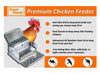 Super Handy GUT028 20 lb Capacity Galvanized Steel Automatic Chicken Feeder New