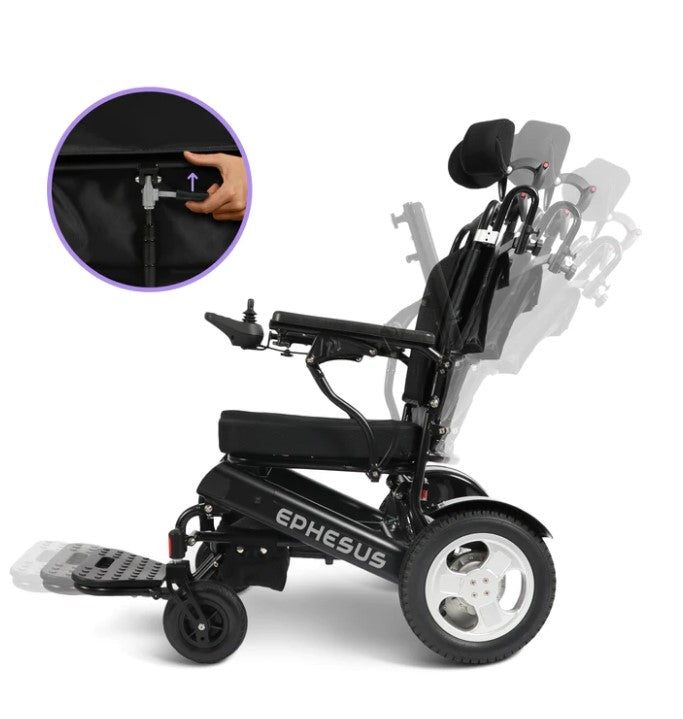 Ephesus E9 Folding Electric Wheelchair 4 mph 15.5 Mile Long Range New